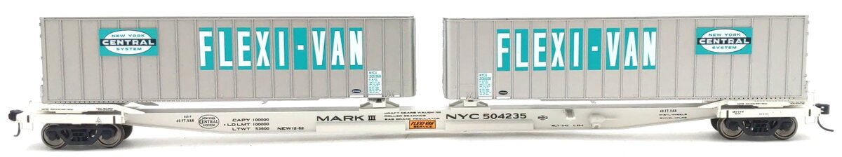 Walthers 932-40852 NYC Flexi-Van Car with Trailers #504235 EX