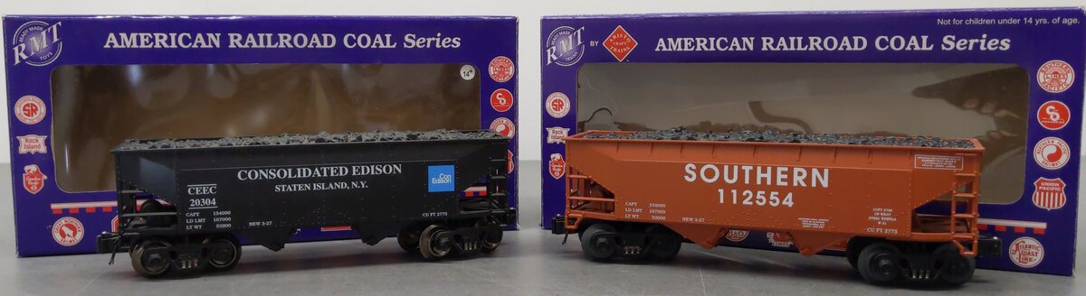 RMT O gauge Assorted 2-Bay Coal Hopper #20304, #112554. [2] LN/Box