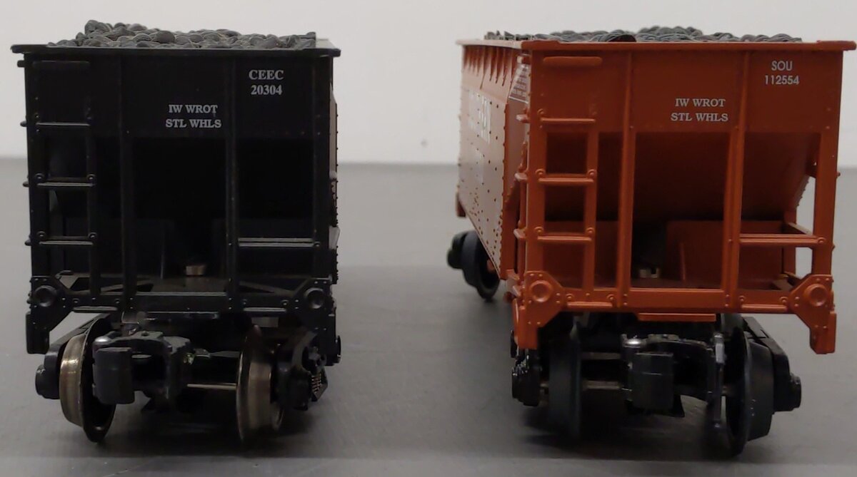 RMT O gauge Assorted 2-Bay Coal Hopper #20304, #112554. [2] LN/Box