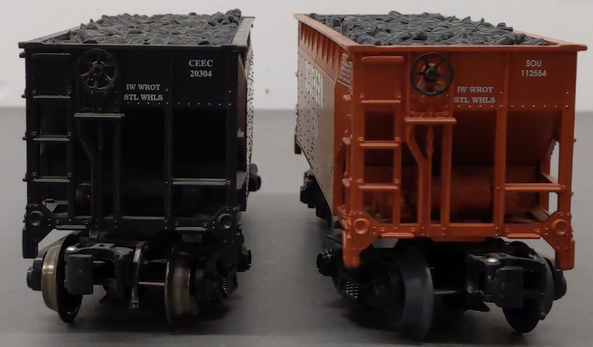 RMT O gauge Assorted 2-Bay Coal Hopper #20304, #112554. [2] LN/Box