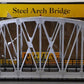MTH 40-1101 30" Long Silver Steel Arch Bridge EX/Box