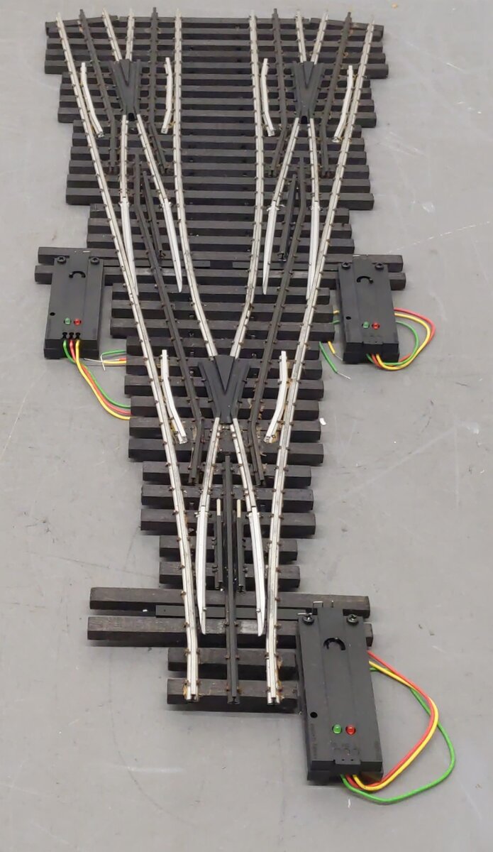 Ross 170M25 O Gauge Four Way Switch Turnout with Dz1000 VG