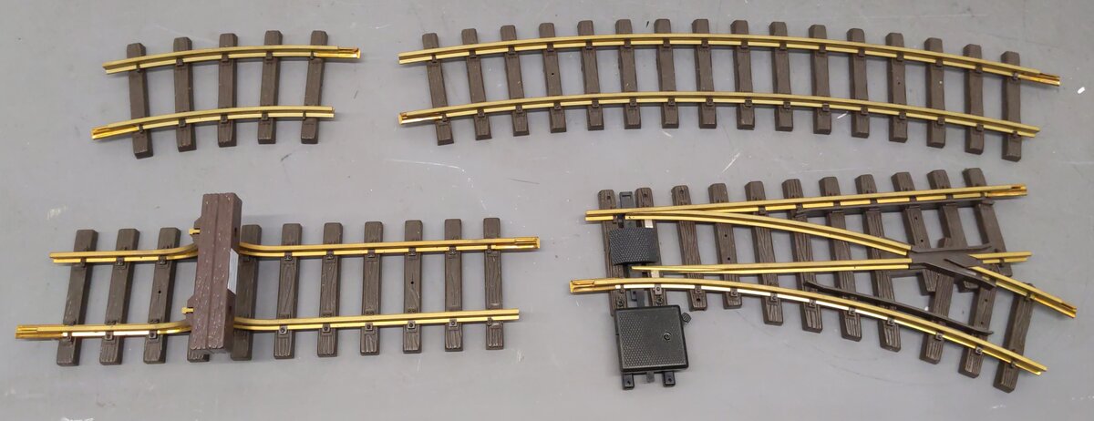 LGB G Scale Brass Assorted Track Sections [4] EX