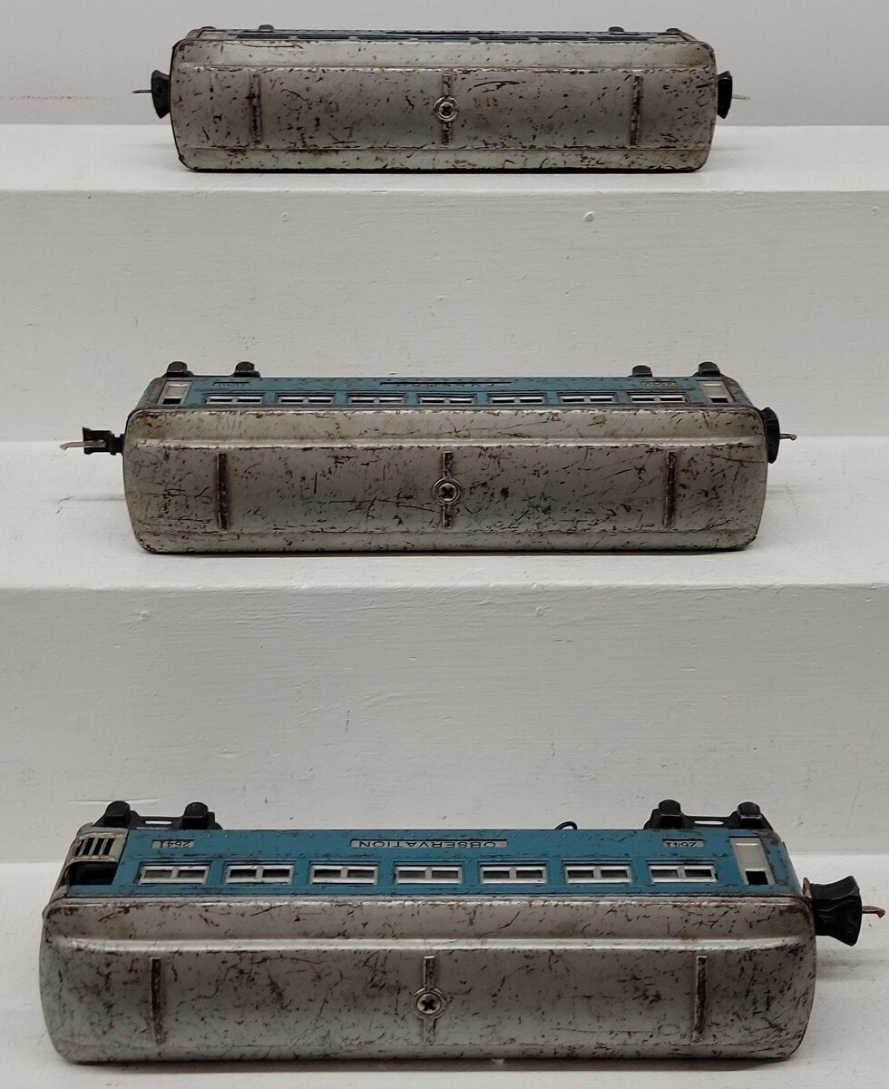 Lionel 2640S Vintage O Prewar Blue Pullman Car Passenger Set: 2640, 2640, 2641