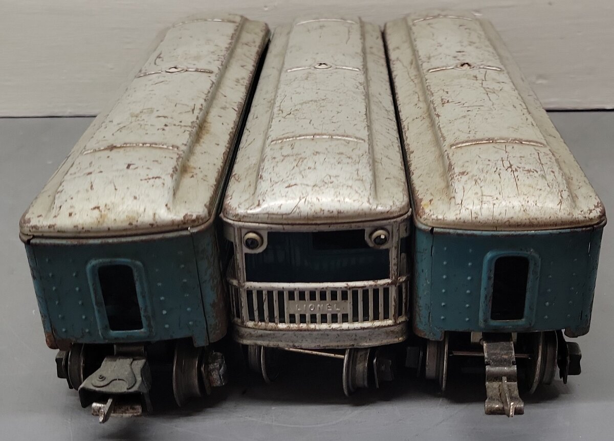 Lionel 2640S Vintage O Prewar Blue Pullman Car Passenger Set: 2640, 2640, 2641