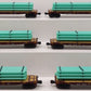MTH 20-90778 O Gauge Premier Flat Car W/Pipe Load 6-Car Set EX/Box