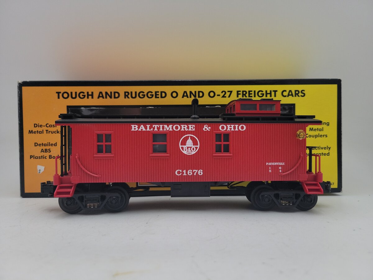 MTH 30-7723 O Gauge Baltimore & Ohio Woodsided Caboose #C1676 LN/Box