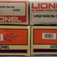 Lionel O Gauge Assorted Box Cars:6-9788, 6-9753, 6-29285, 6-29283 [4] EX/Box