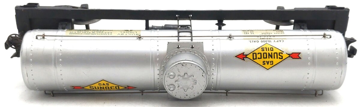 Lionel 2955 Vintage O Gauge Prewar Sunoco Diecast Single Dome Tank Car