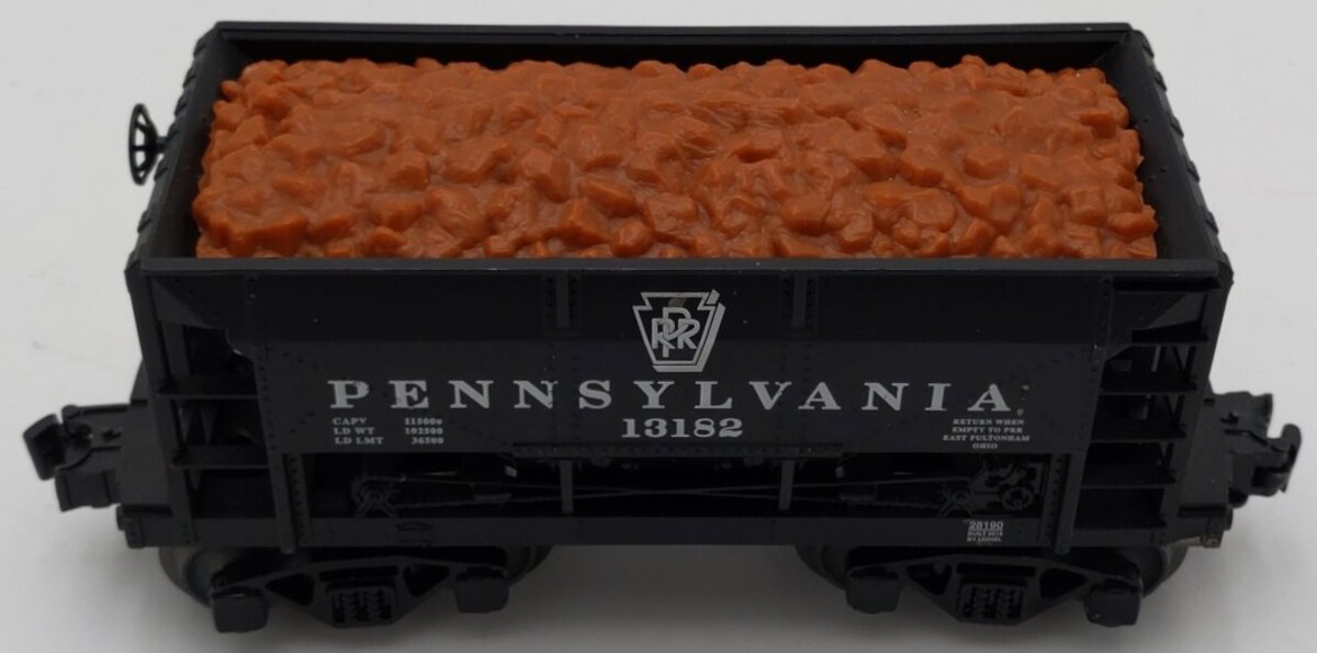 Lionel O Gauge Pennsylvania Railroad Hopper Car #13182 w/ Stone Load EX