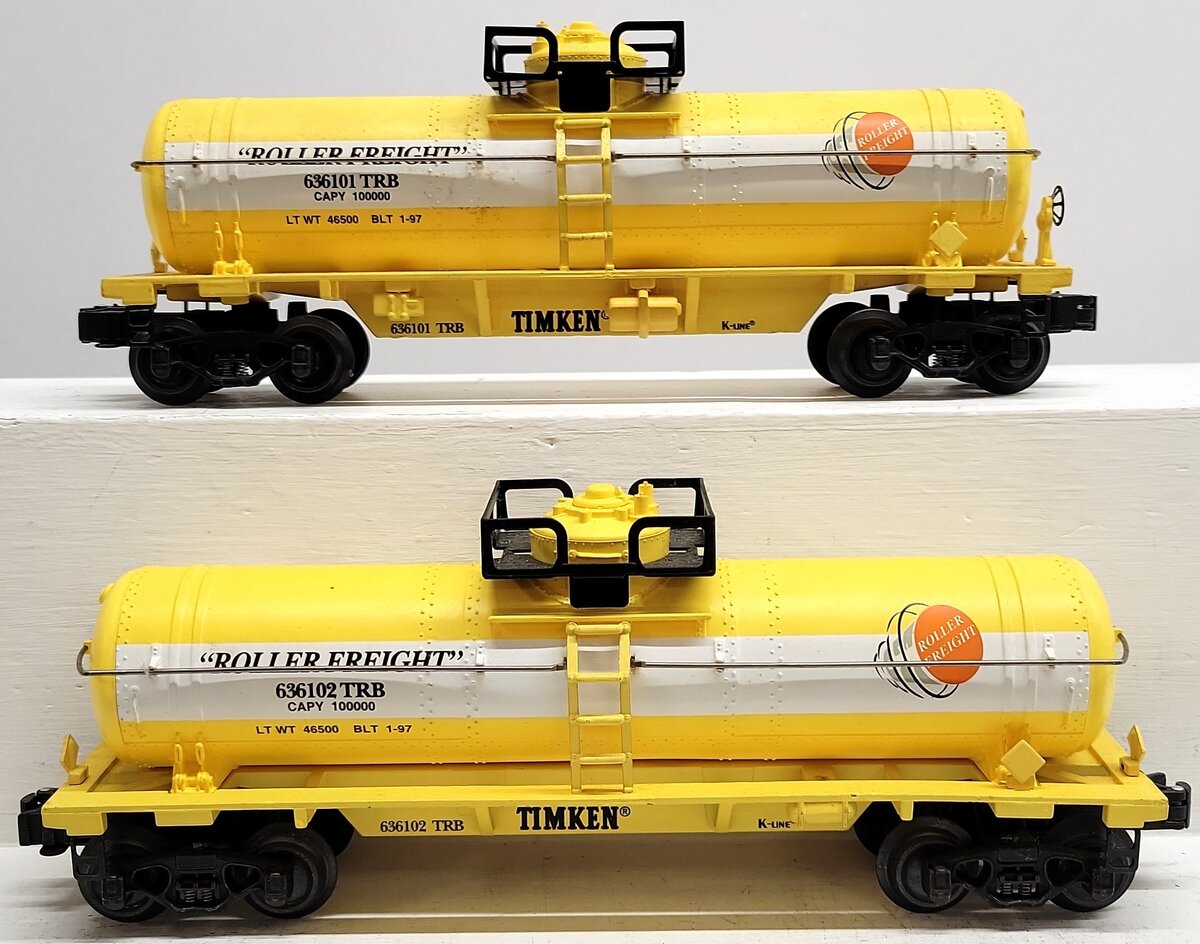 K-Line K6361A O Gauge Timken Tank Car (Set of 2) EX