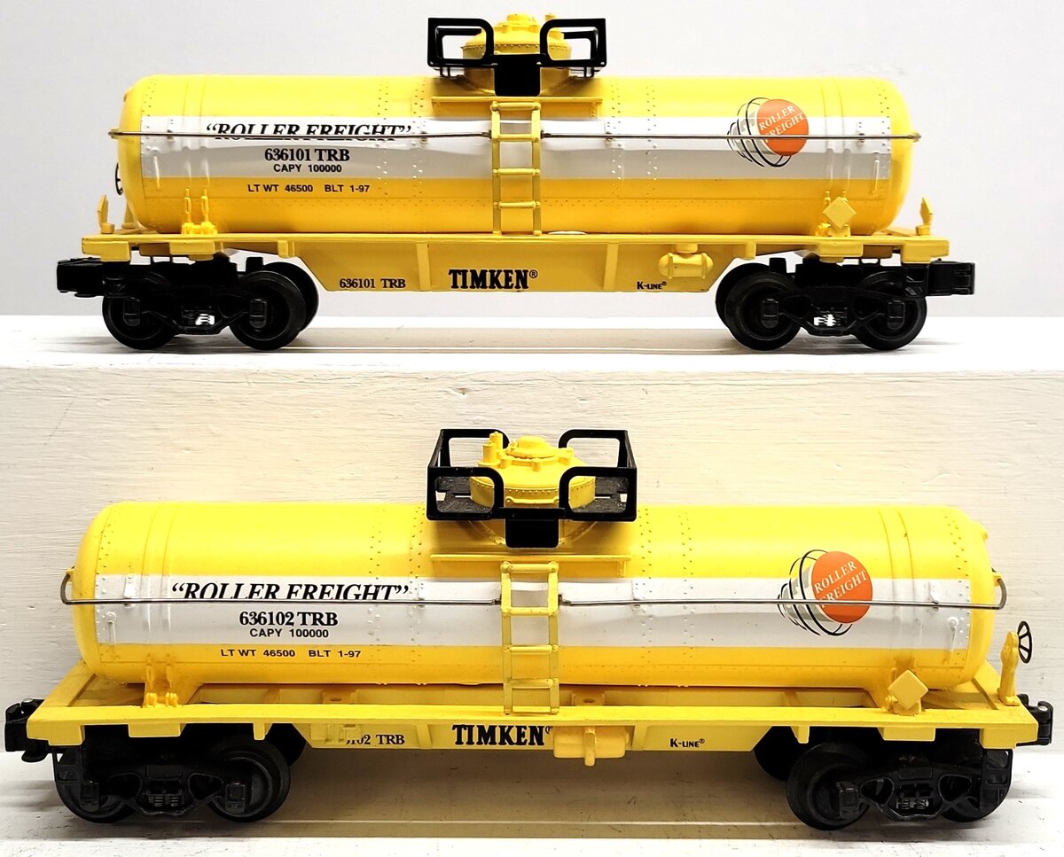 K-Line K6361A O Gauge Timken Tank Car (Set of 2) EX