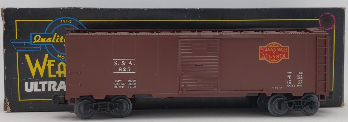 Weaver O Gauge Savannah & Atlanta ARA Boxcar #285 LN/Box