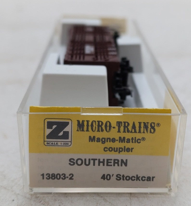 Micro Trains 13803-2 Z Scale Southern 40' Stock Car #45782 LN/Box – Trainz