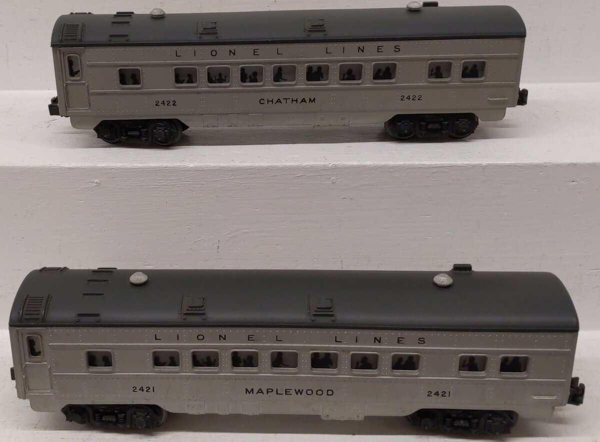 Lionel Vintage O Gauge Lionel Lines Pullman Cars 2421, 2422 [2] VG