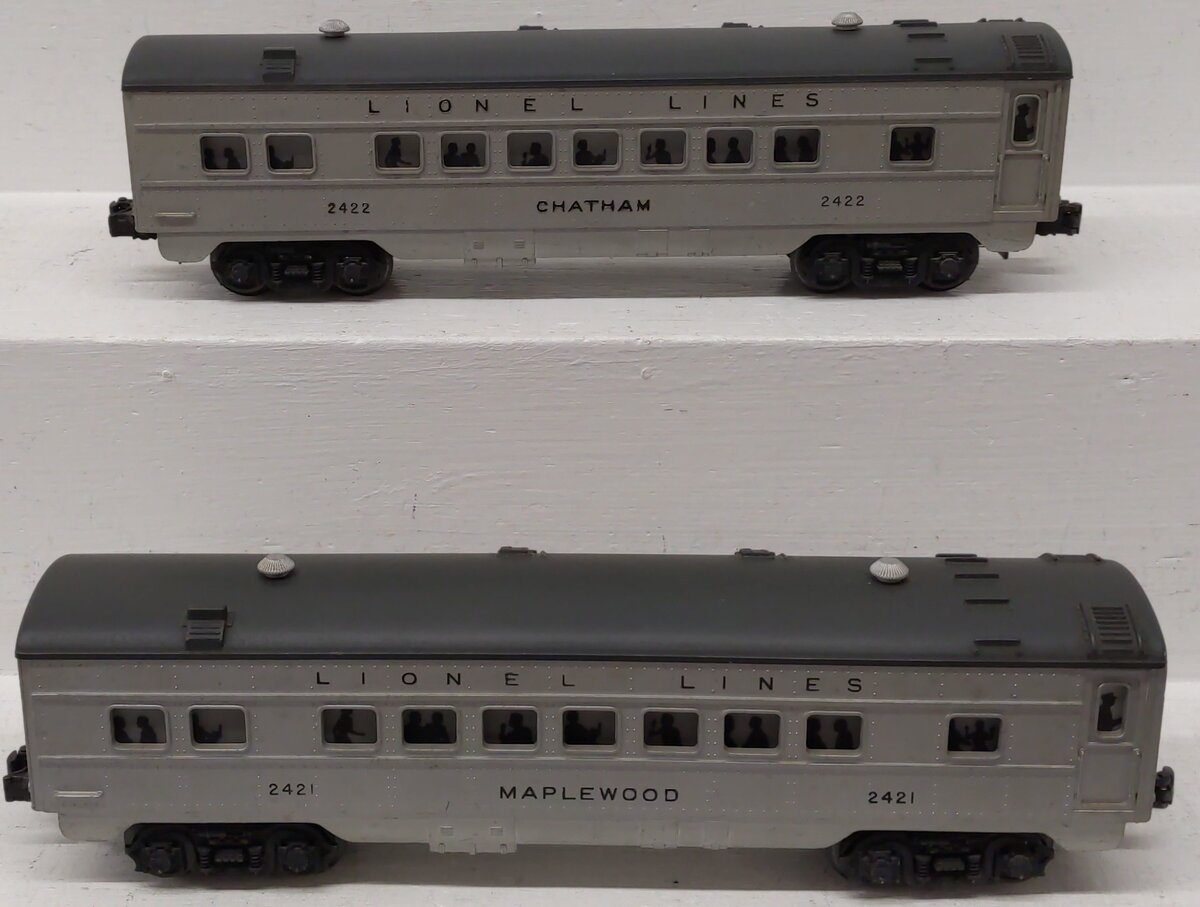 Lionel Vintage O Gauge Lionel Lines Pullman Cars 2421, 2422 [2] VG