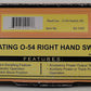 MTH 40-1055 O54 RealTrax Nickel Silver Right Hand Remote Switch Turnout LN/Box