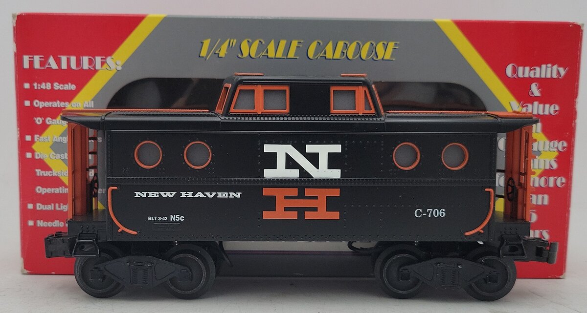 Williams CAB113 O Gauge New Haven Illuminated Caboose #C-706 EX/Box