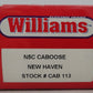 Williams CAB113 O Gauge New Haven Illuminated Caboose #C-706 EX/Box
