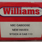 Williams CAB113 O Gauge New Haven Illuminated Caboose #C-706 EX/Box