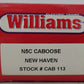 Williams CAB113 O Gauge New Haven Illuminated Caboose #C-706 EX/Box