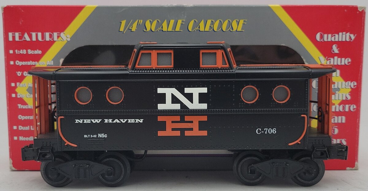 Williams CAB113 O Gauge New Haven Illuminated Caboose #C-706 EX/Box