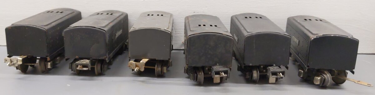 Lionel O Prewar Lionel Lines Tenders #2689T,2689TX,259T,2689T,1689T,2689T [6] VG