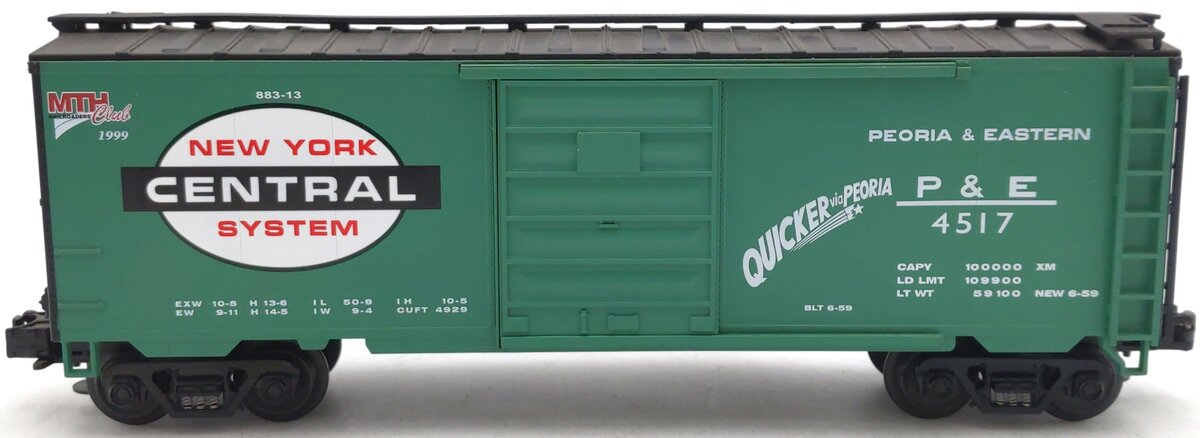 MTH 20-93024 O Gauge New York Central MTHRRC-1999 Box Car #4517 EX