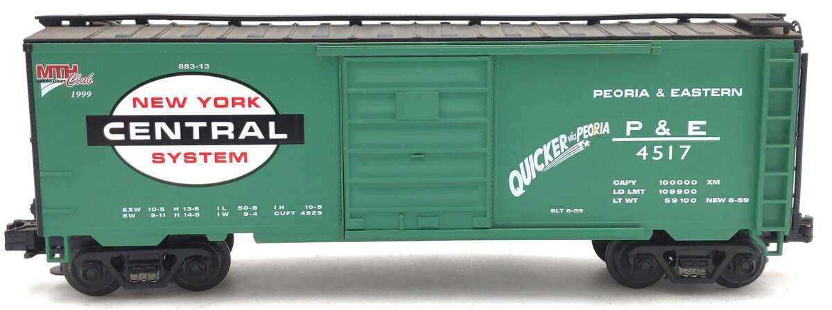 MTH 20-93024 O Gauge New York Central MTHRRC-1999 Box Car #4517 EX