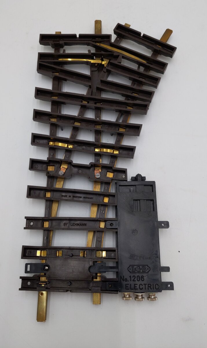 LGB 1210 G Gauge R1 Left Hand Electric Switch Turnout EX