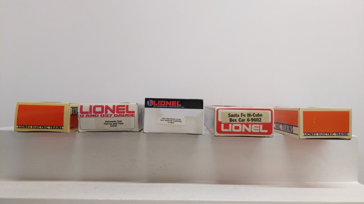 Lionel O Gauge Assorted Freight Cars [5]/Box