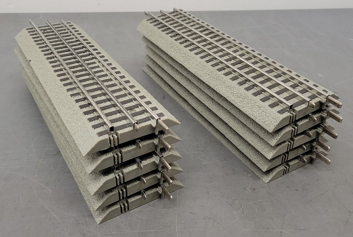 Lionel 6-12014 O Gauge FasTrack 10" Straight Track (10) EX