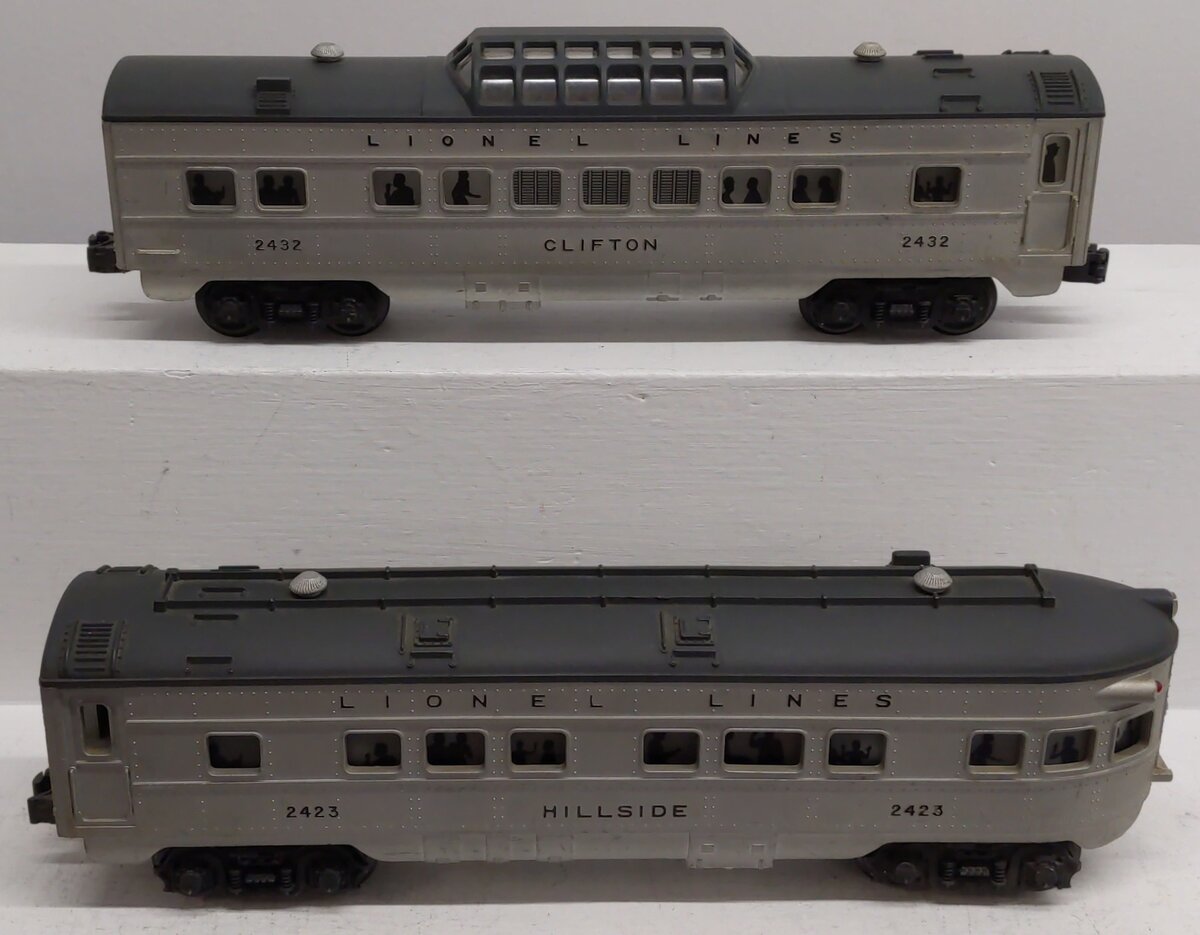 Lionel Vintage O Gauge Lionel Lines Passenger Cars 2423, 2432 [2] VG