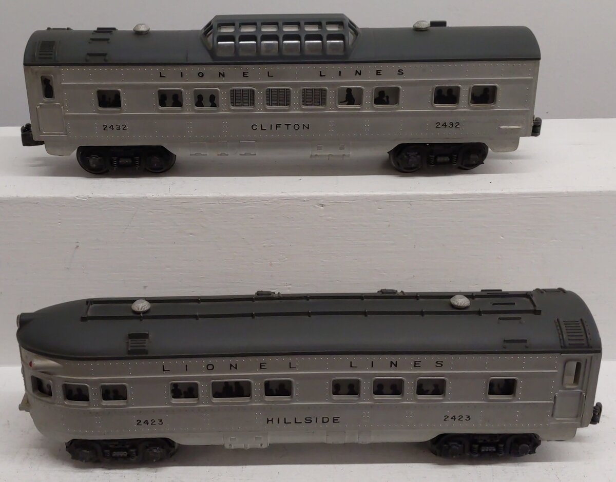 Lionel Vintage O Gauge Lionel Lines Passenger Cars 2423, 2432 [2] VG