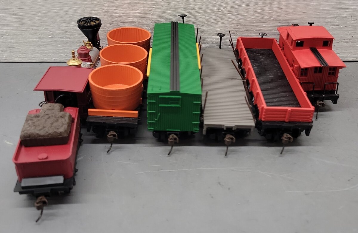 Bachmann 00648 Old Tyme Village HO Gauge Steam Freight Train Set EX
