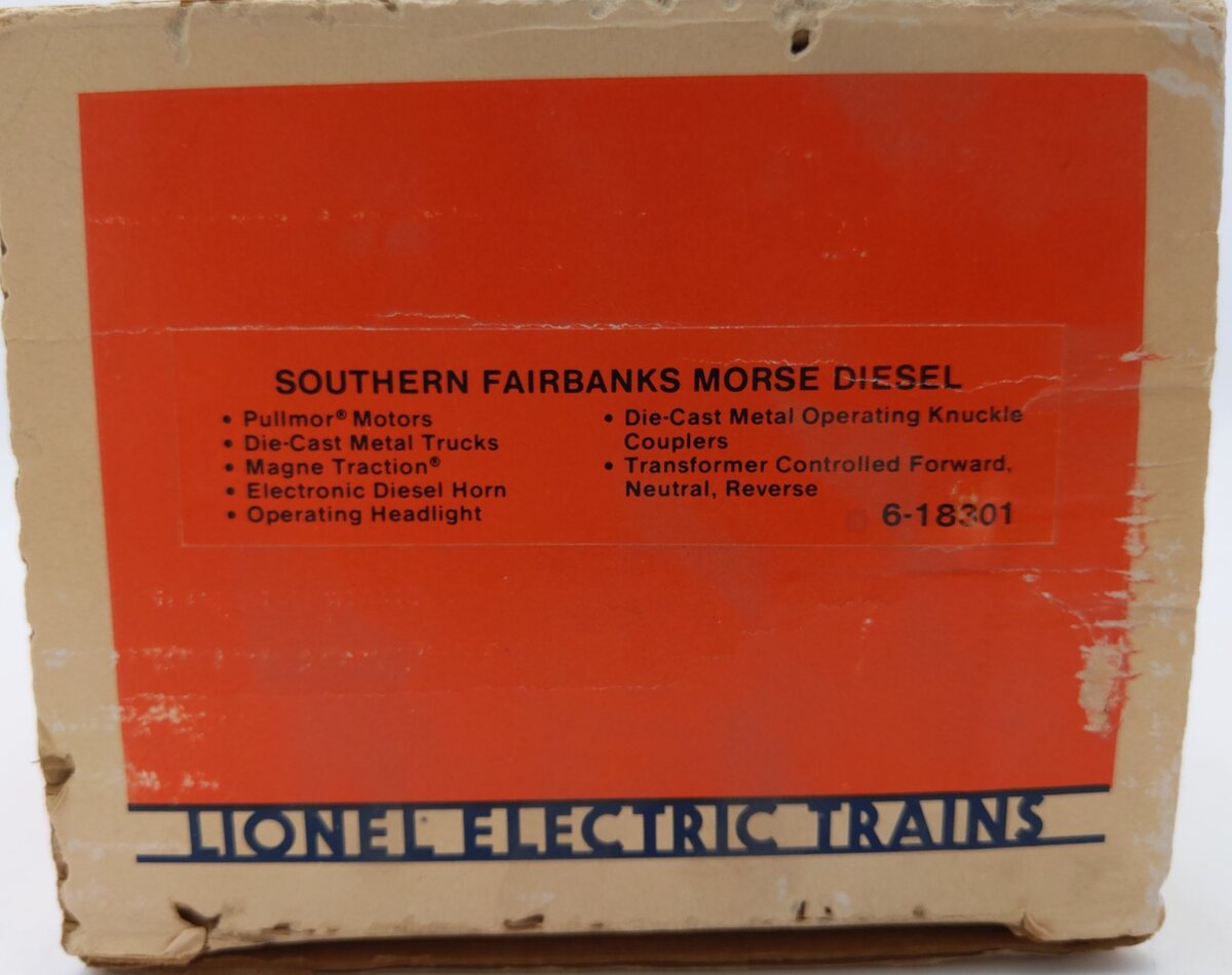 Lionel 6-18301 O Southern Fairbanks Morse Trainmaster Diesel Locomotive #8301 EX/Box
