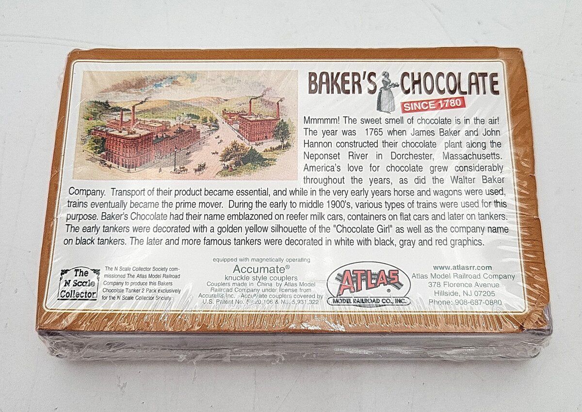 Micro-Trains N Scale Baker's Chocolate Billboard Tank Cars 2-Pack NIB