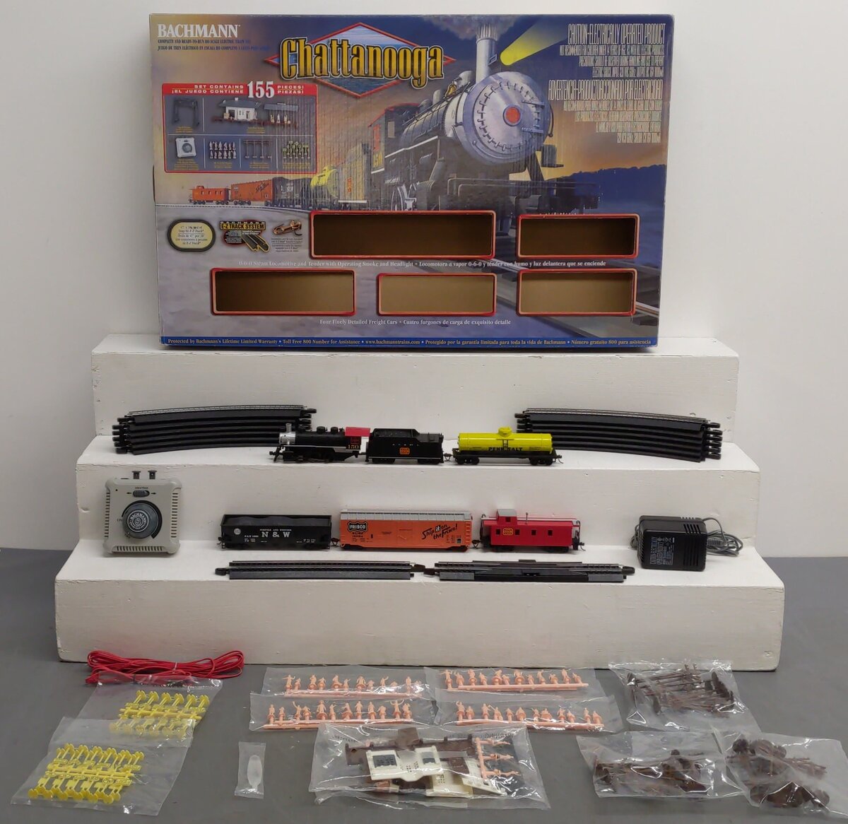 Bachmann 00626 HO Chattanooga Gauge Steam Starter Freight Train Set EX/Box