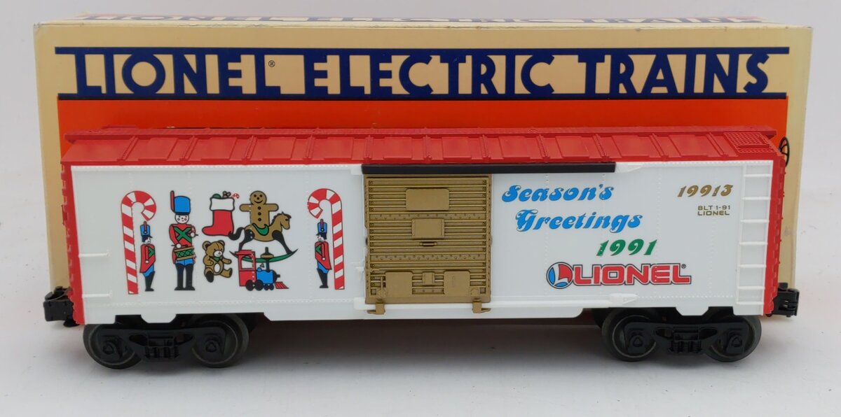Lionel 6-19913 O Gauge Christmas 1991 Boxcar EX/Box