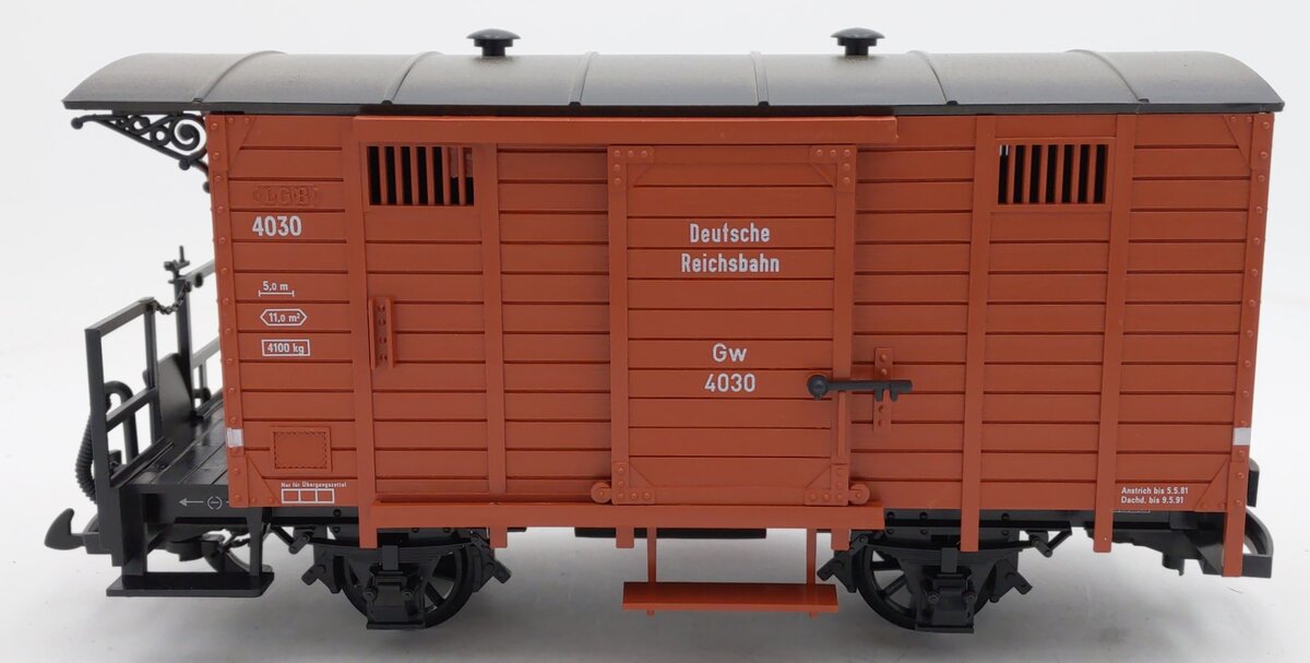 LGB 4030 G Scale Deutsche Reichsbahn Brown Boxcar LN/Box