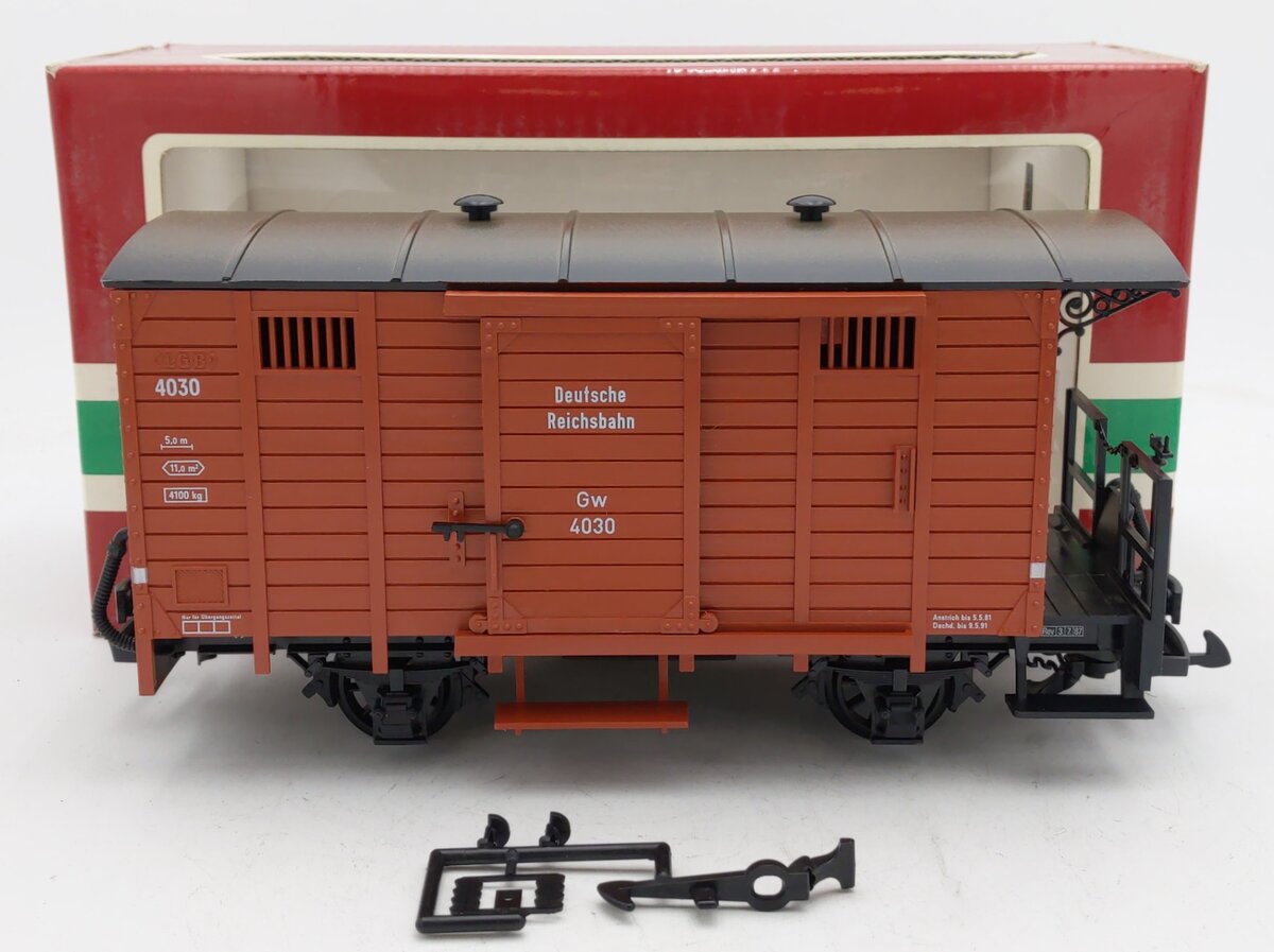 LGB 4030 G Scale Deutsche Reichsbahn Brown Boxcar LN/Box
