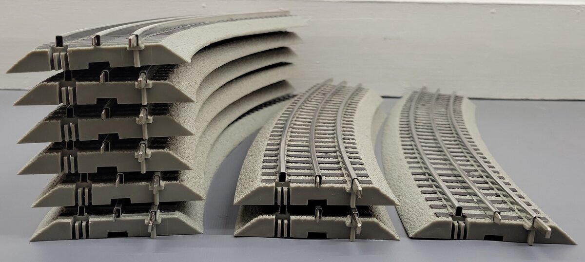 Lionel O Gauge Assorted FasTrack Curved Sections [9] EX