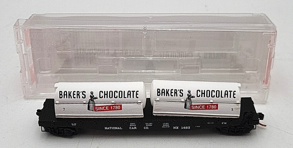 Micro-Trains NSC MTL 07-126 N Scale Baker's Chocolate Billboard Flat Car #1483 LN/Box