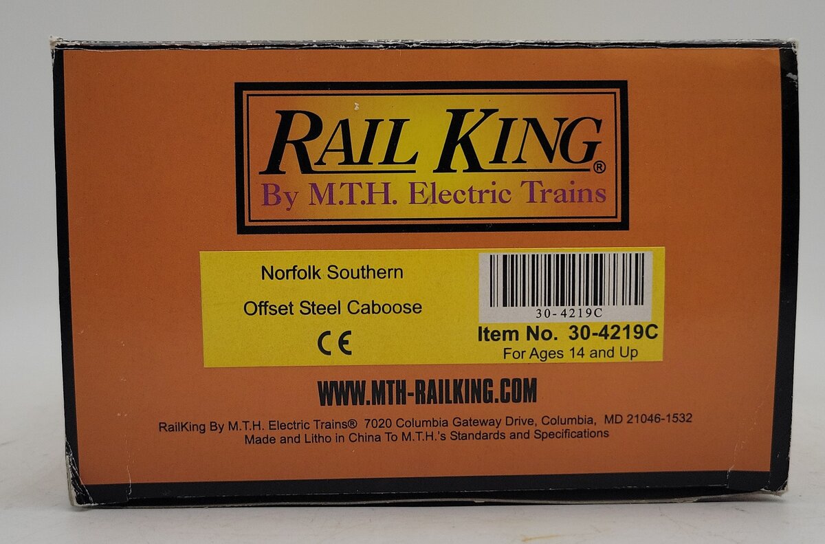 MTH 30-4219C O Gauge Norfolk Southern Offset Steel Caboose #55552 EX/Box