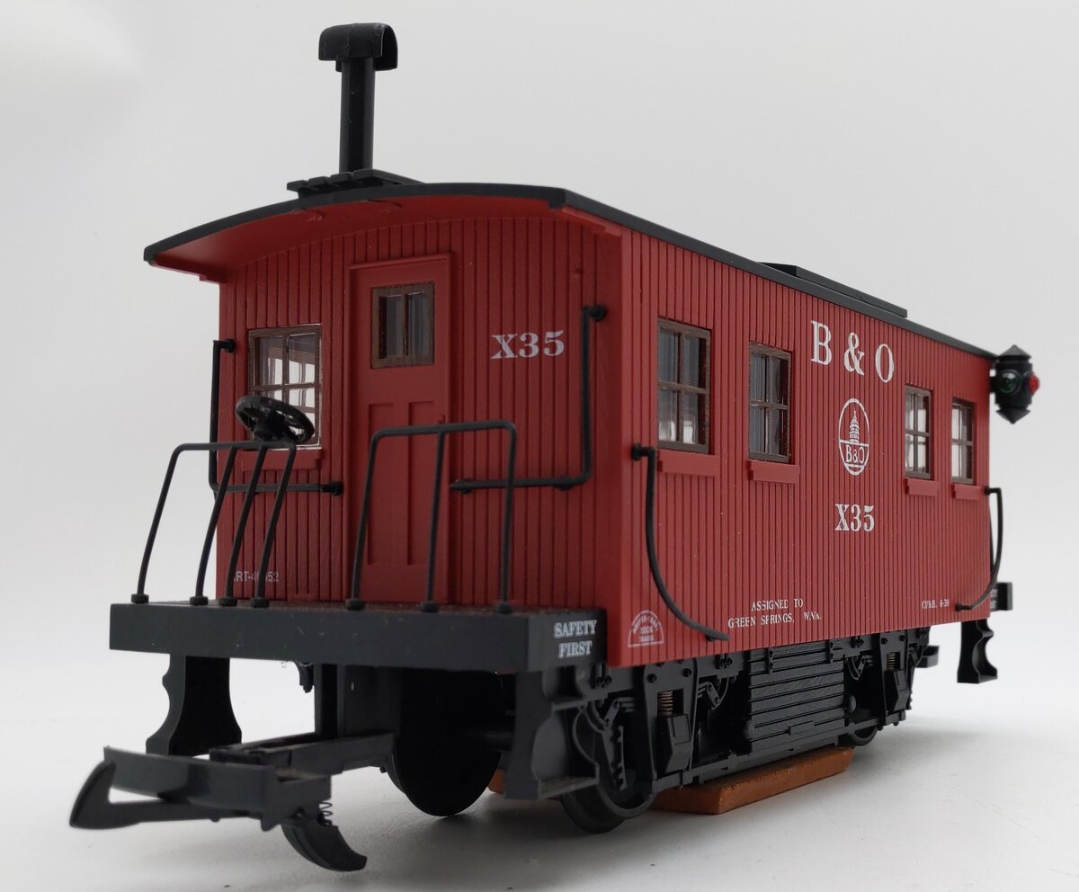 Aristo-Craft ART46952 G Scale B&O Track Cleaning Caboose (Metal Wheels) EX