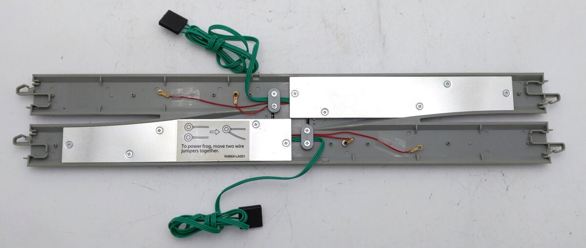 Bachmann 44875 N Nickel Silver #6 E-Z Track Left-Hand Single Crossover Turnout EX