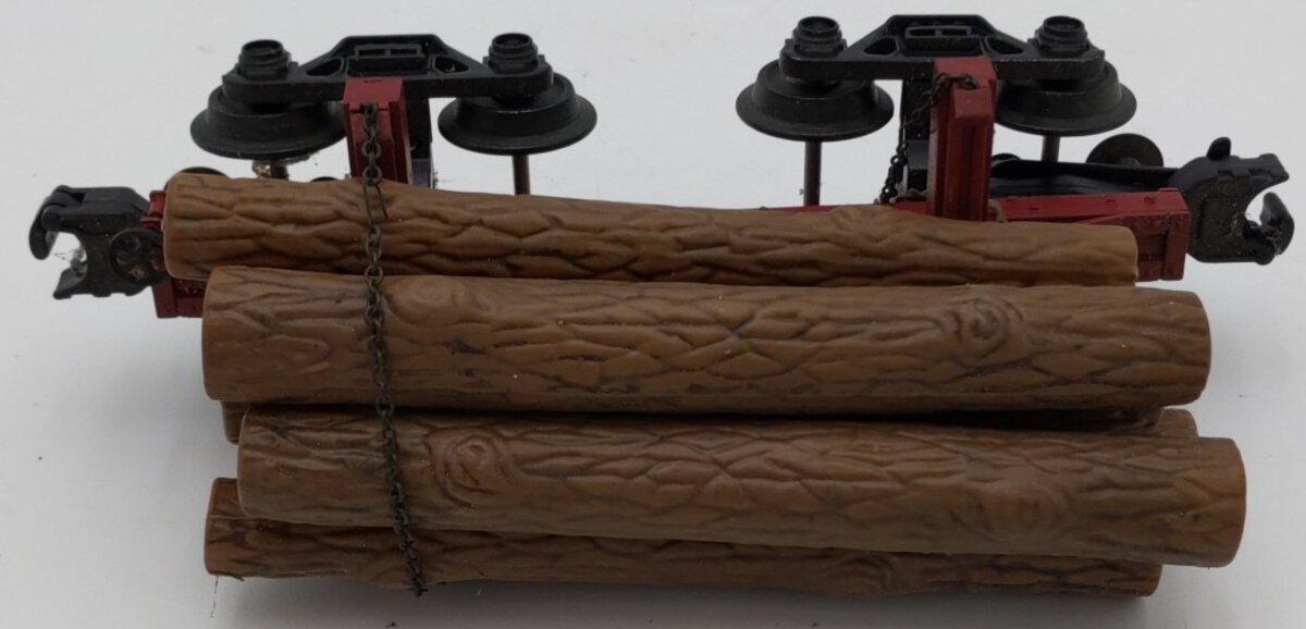 Industrial Rail 8001 O Gauge Skeleton Log Car with Logs VG