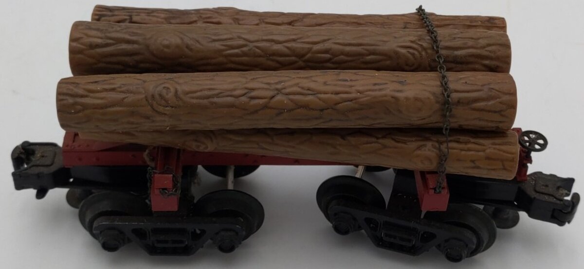 Industrial Rail 8001 O Gauge Skeleton Log Car with Logs VG