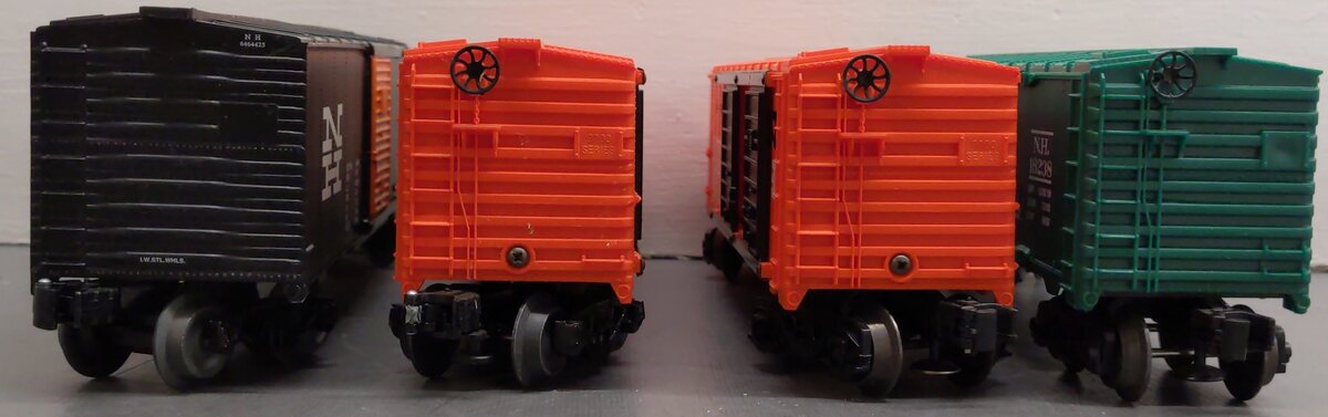 Lionel and Williams O New Haven Assorted Boxcars: #16238, #9719, #6464425 [4] VG/Box