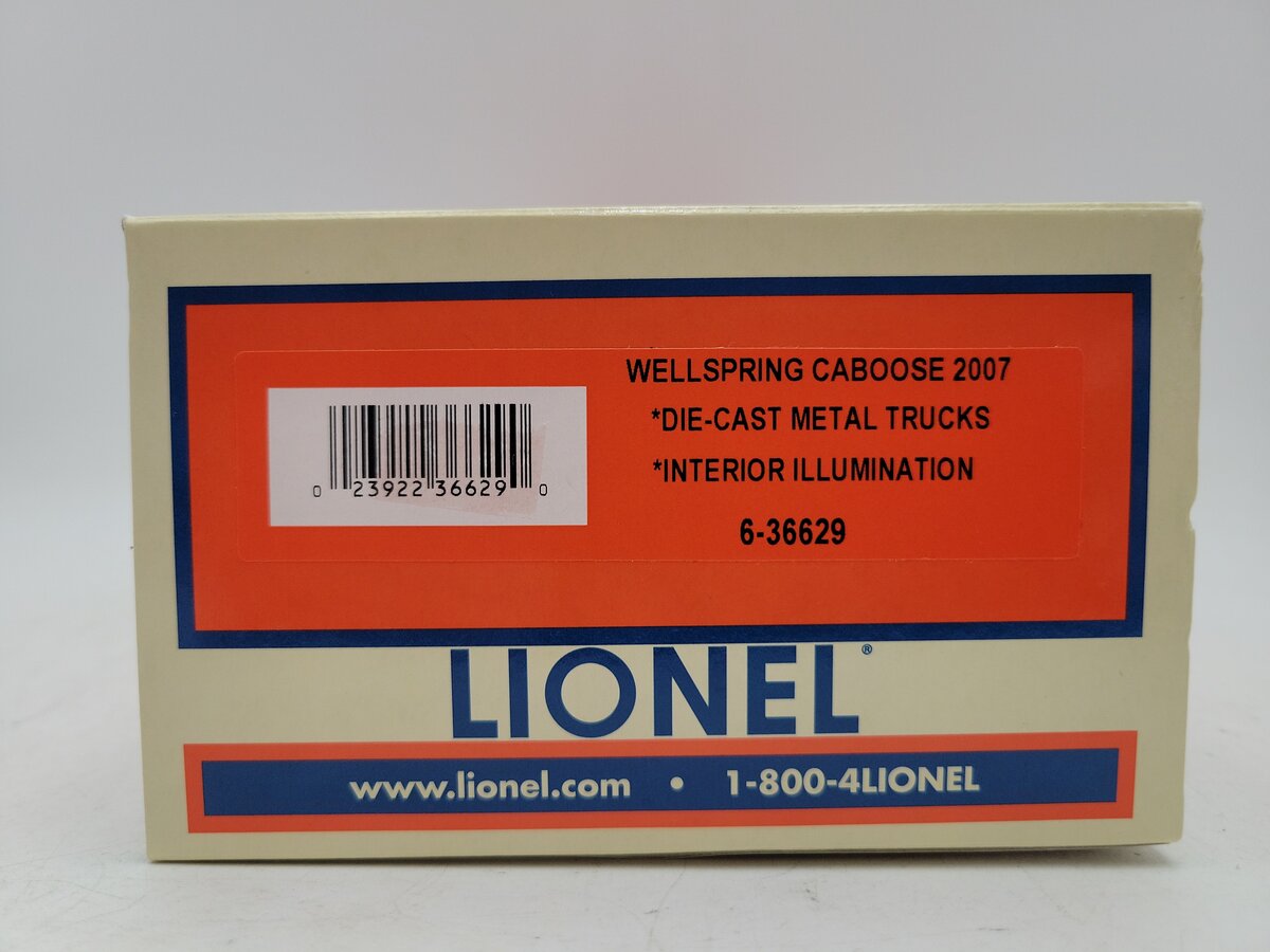 Lionel 6-36629 O Gauge Wellspring Caboose 2007 EX/Box